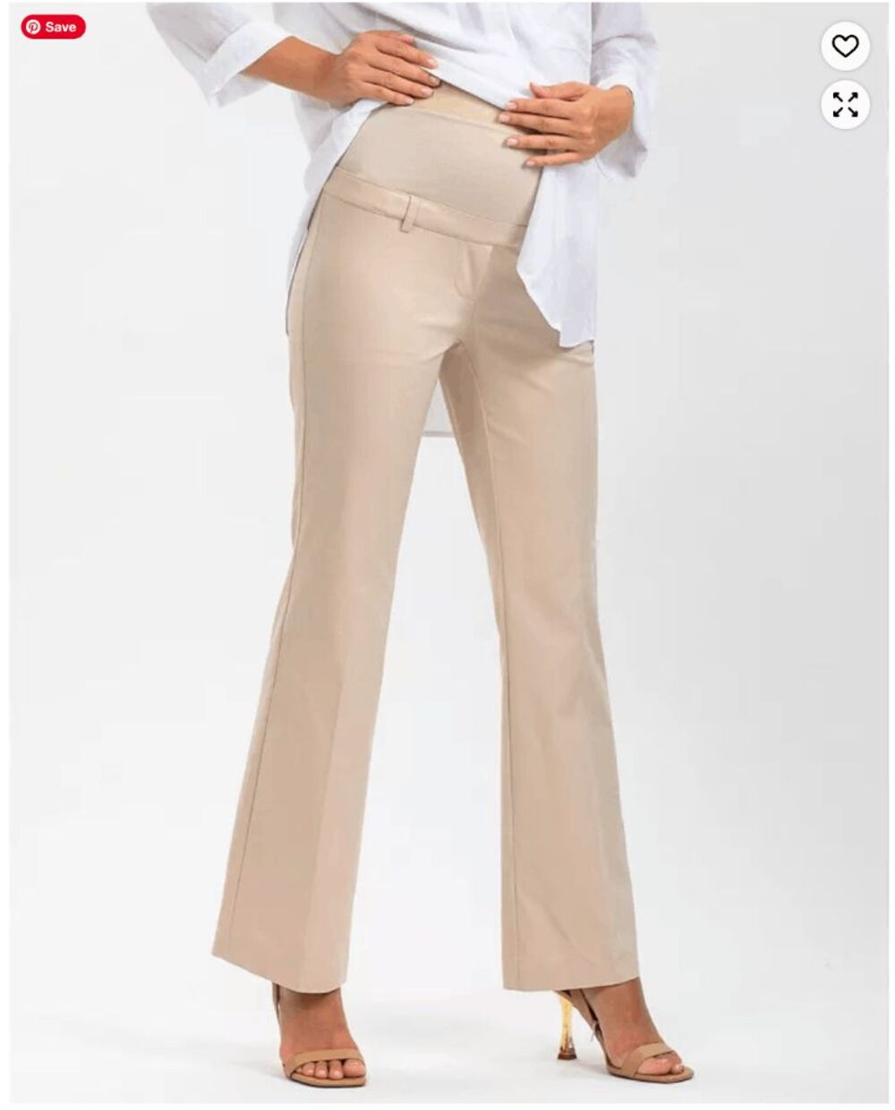 PIETRO BRUNELLI Italy Maternity Pull-On Flare Stretch Pants Trousers
